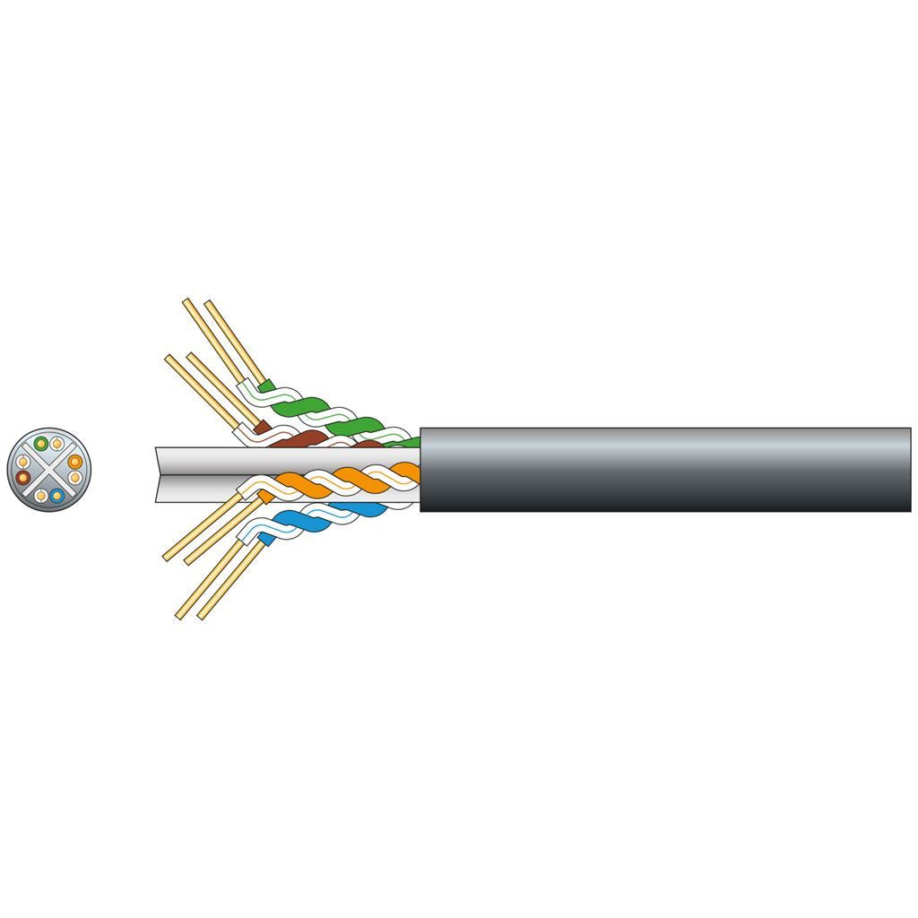 Cat6 U/UTP Outdoor Network Cable - 305m Black