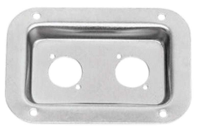 Zinc connector dish for Neutrik D socket with fixing screws