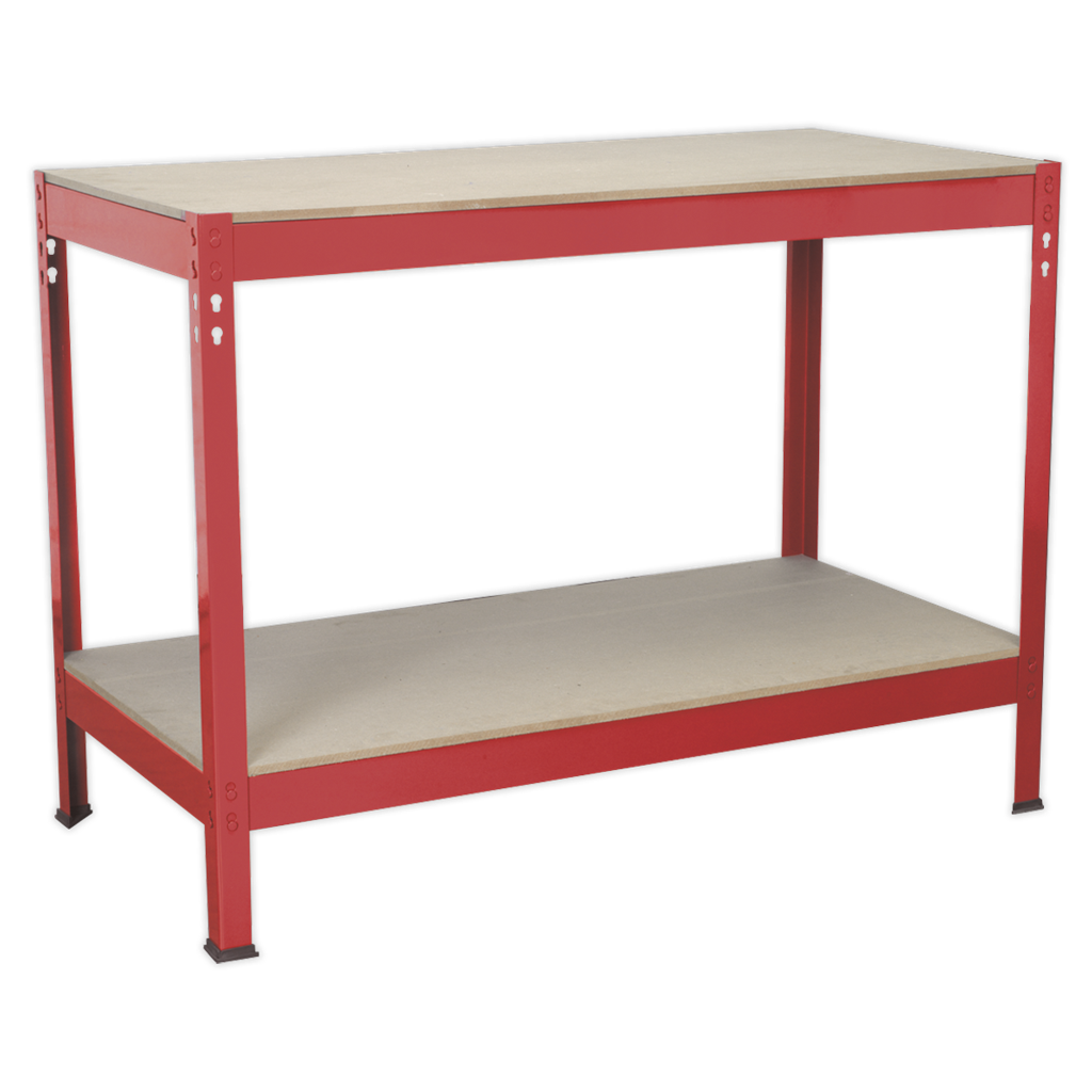 Workbench 1.2m Steel Wooden Top