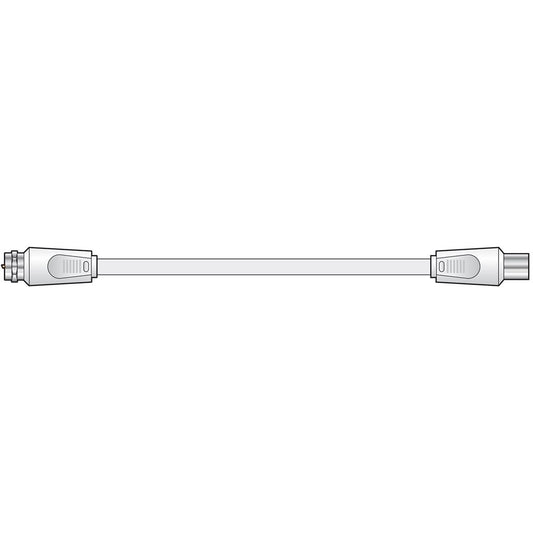 Coaxial F-type Plug to Coax Plug Leads - 2.0m