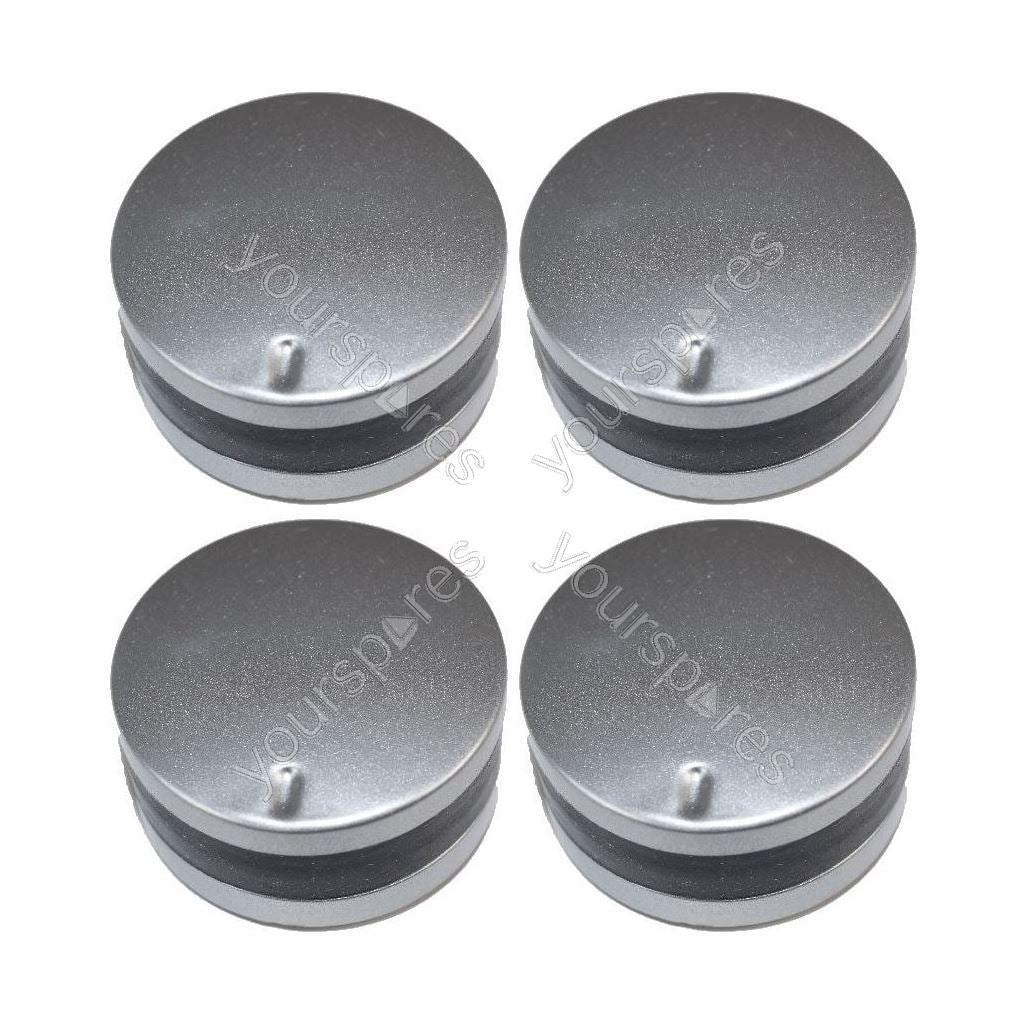 4 x Howdens Lamona Cooker Knob Oven Switch Silver And Black 3 O Clock Type