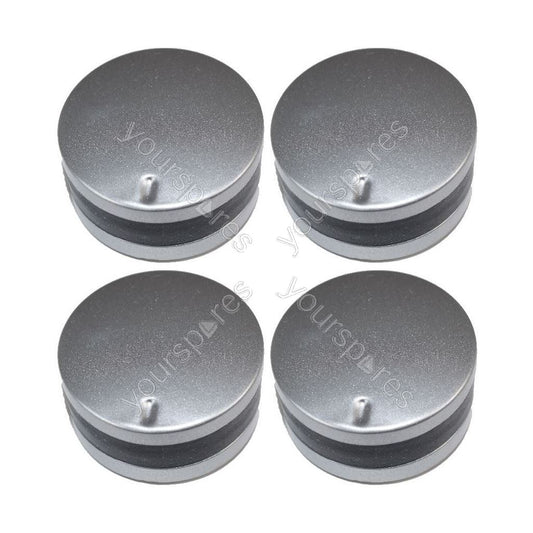 4 x Howdens Lamona Cooker Knob Oven Switch Silver And Black 3 O Clock Type