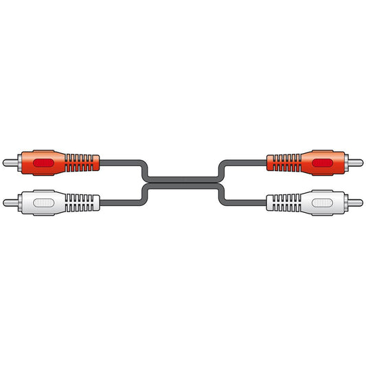 2 x RCA Plugs to 2 x RCA Plugs Leads - 5.0m