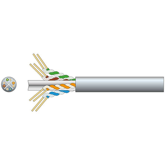 Cat6 U/UTP Network Cable - 100m Grey