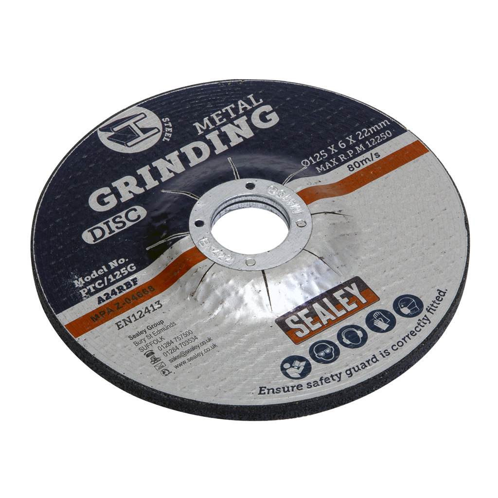 Grinding Disc &#216;125 x 6mm &#216;22mm Bore