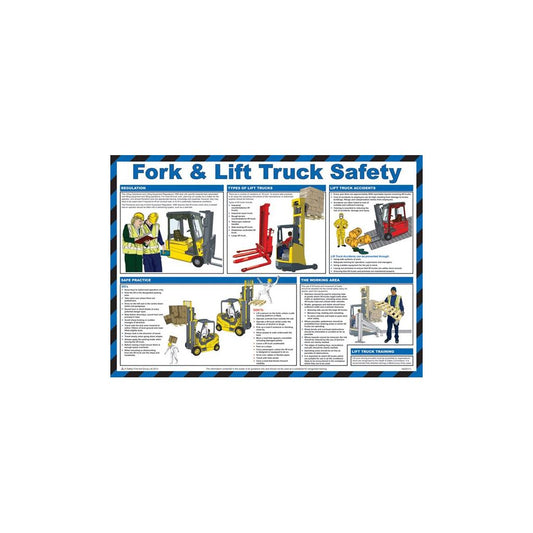 Fork Lift Truck Safety Guidance Poster - 59cm x 42cm