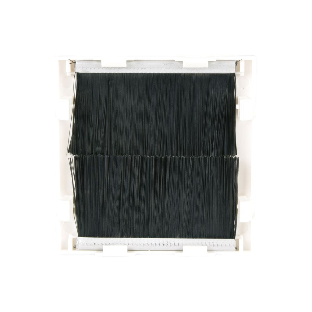 Wall Plate Module - Brush Filled Aperture - 50 x 50mm