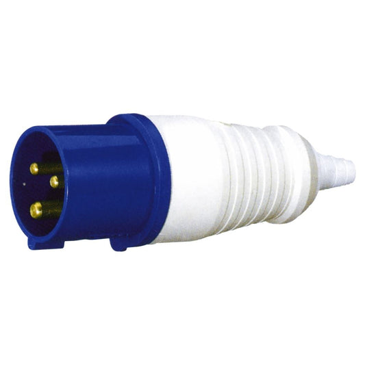 230V Blue 32 A 3 Contact High Current In-line Plug