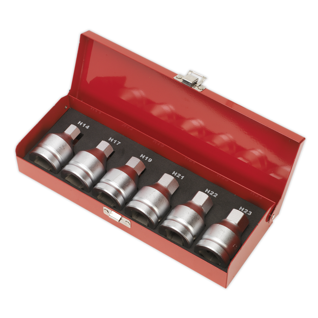 Impact Hex Socket Bit Set 6pc 3/4"Sq Drive