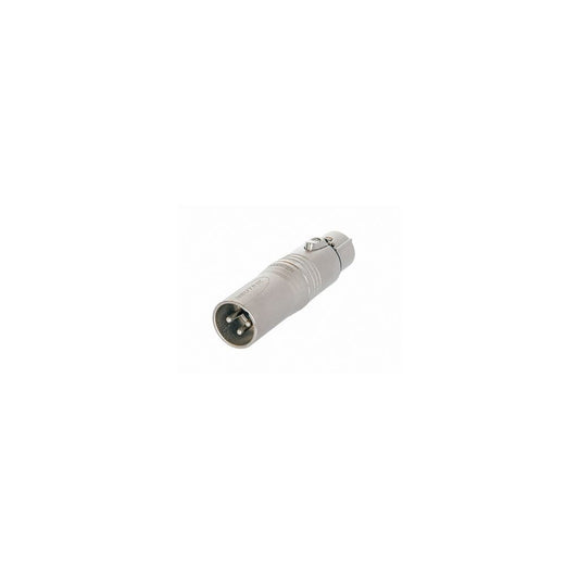 Neutrik NA3M5F 3 Pole Male XLR to 5 Pole Female XLR DMX Adaptor.