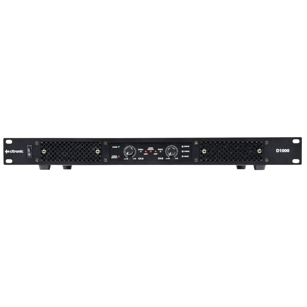 D-Series Class-D Power Amplifiers - D1000 2 x 500Wrms