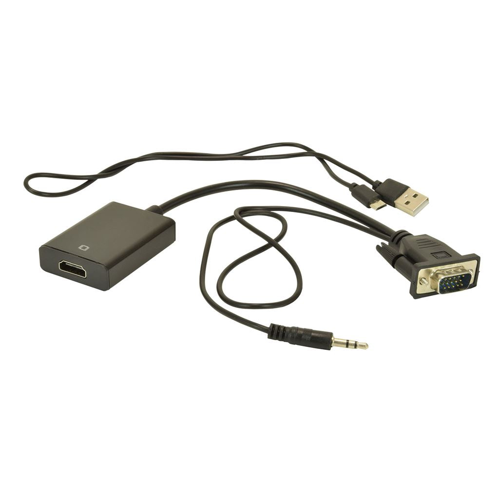 Adaptor Lead Kit VGA Port Plug to HDMI Socket - –