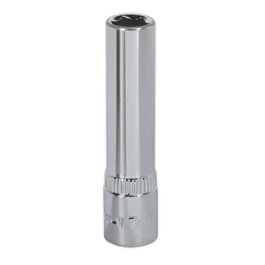 WallDrive&#174; Socket 7mm Deep 1/4"Sq Drive Fully Polished