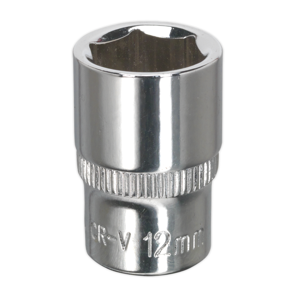 WallDrive&#174; Socket 12mm 1/4"Sq Drive Fully Polished