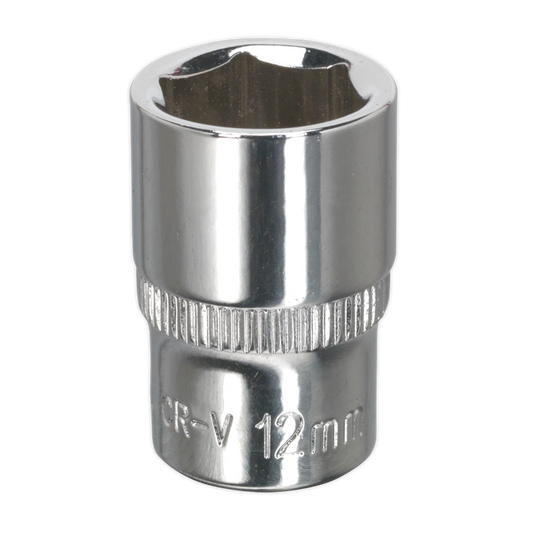 WallDrive&#174; Socket 12mm 1/4"Sq Drive Fully Polished