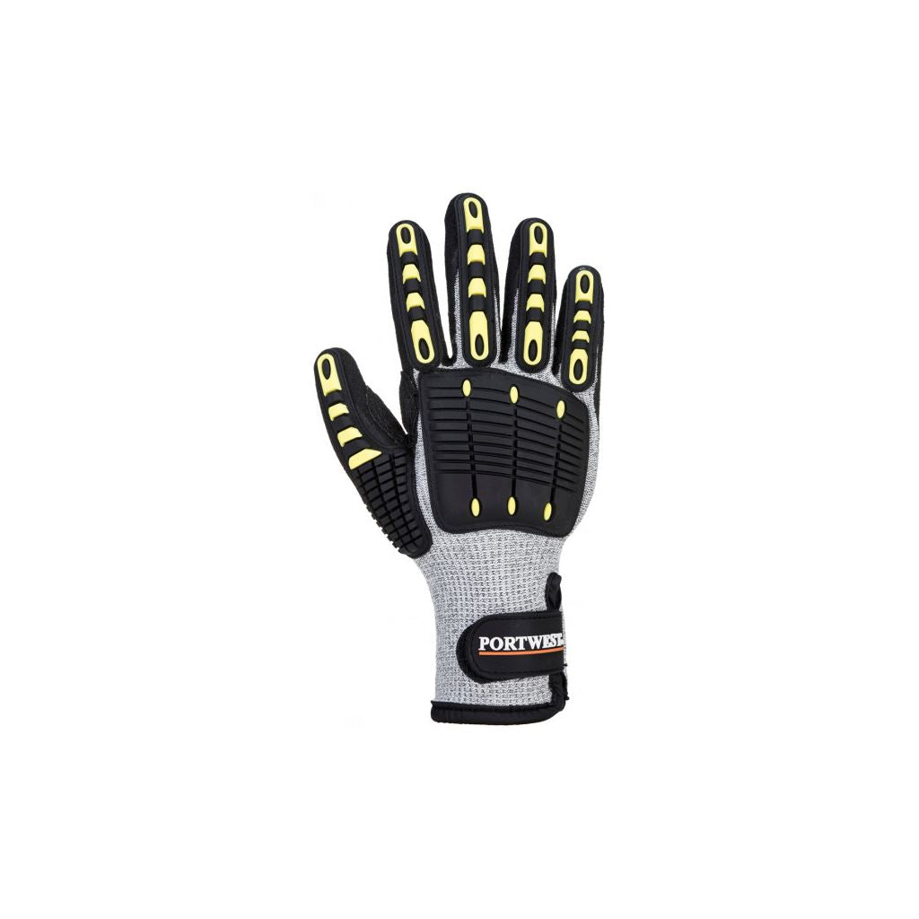 Anti-Impact Cut Resistant Thermal Gloves - Grey/Black - 3XL - XXXL