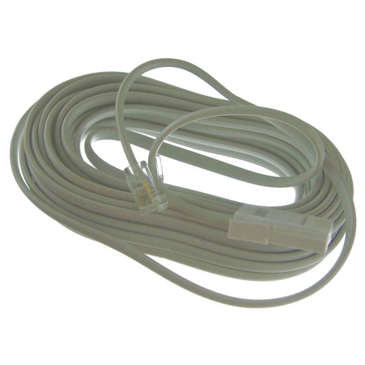 6 m White Replacement Telephone Line Cord