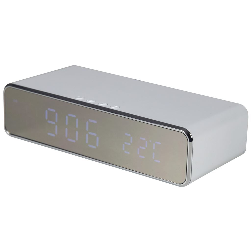 Recharge: Wireless Fast Charging Digital Alarm Clock - White