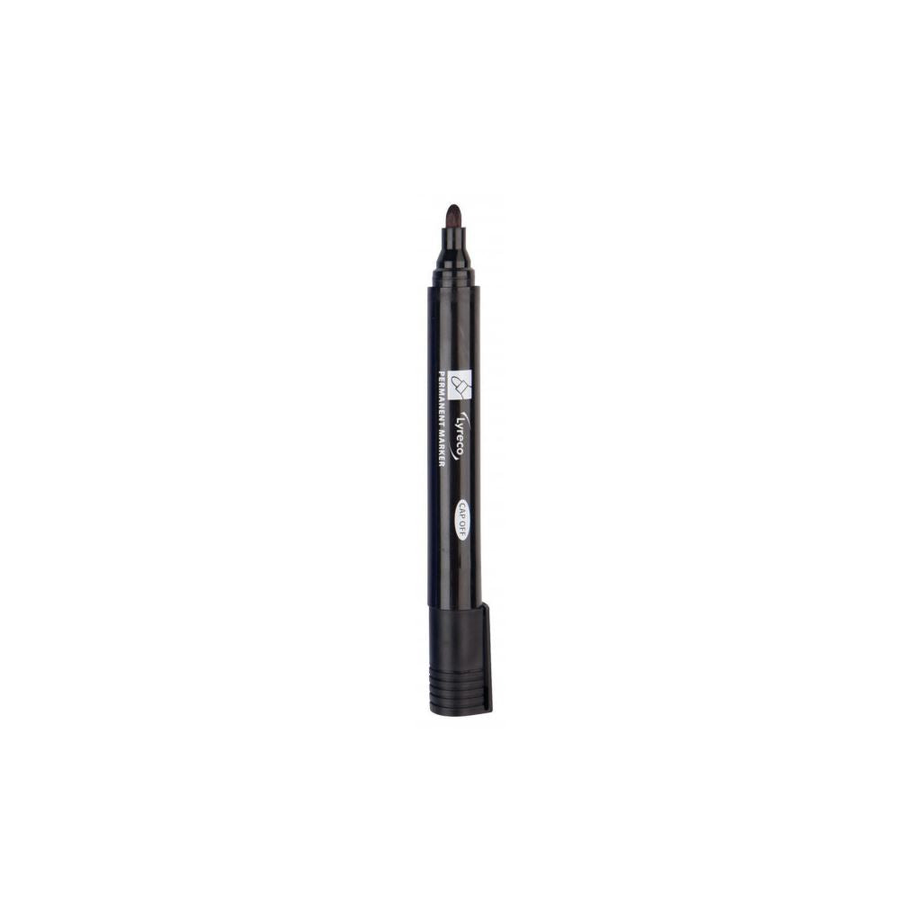 Bullet Tip Permanent Markers - Black - Box of 10