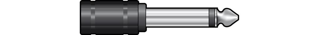 Adaptor 3.5mm Mono Jack Socket – 6.3mm Mono Jack Plug