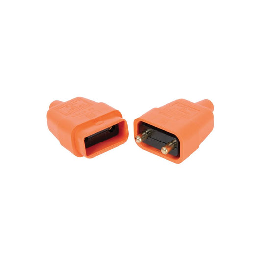 2-pin Rubber Connector 10A - 2Pin Orange