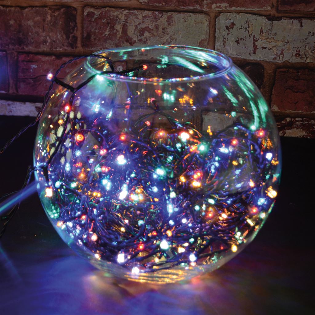 Outdoor LED battery operated String Lights with Timer - 120 Multicolour - BLS120MC