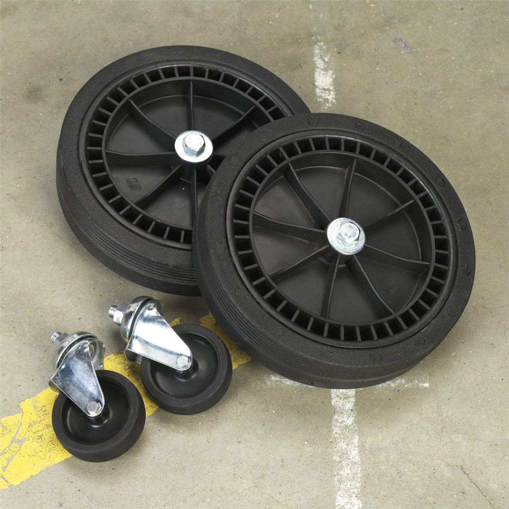 Wheel Kit for Fixed Compressors - 2 Castors & 2 Fixed