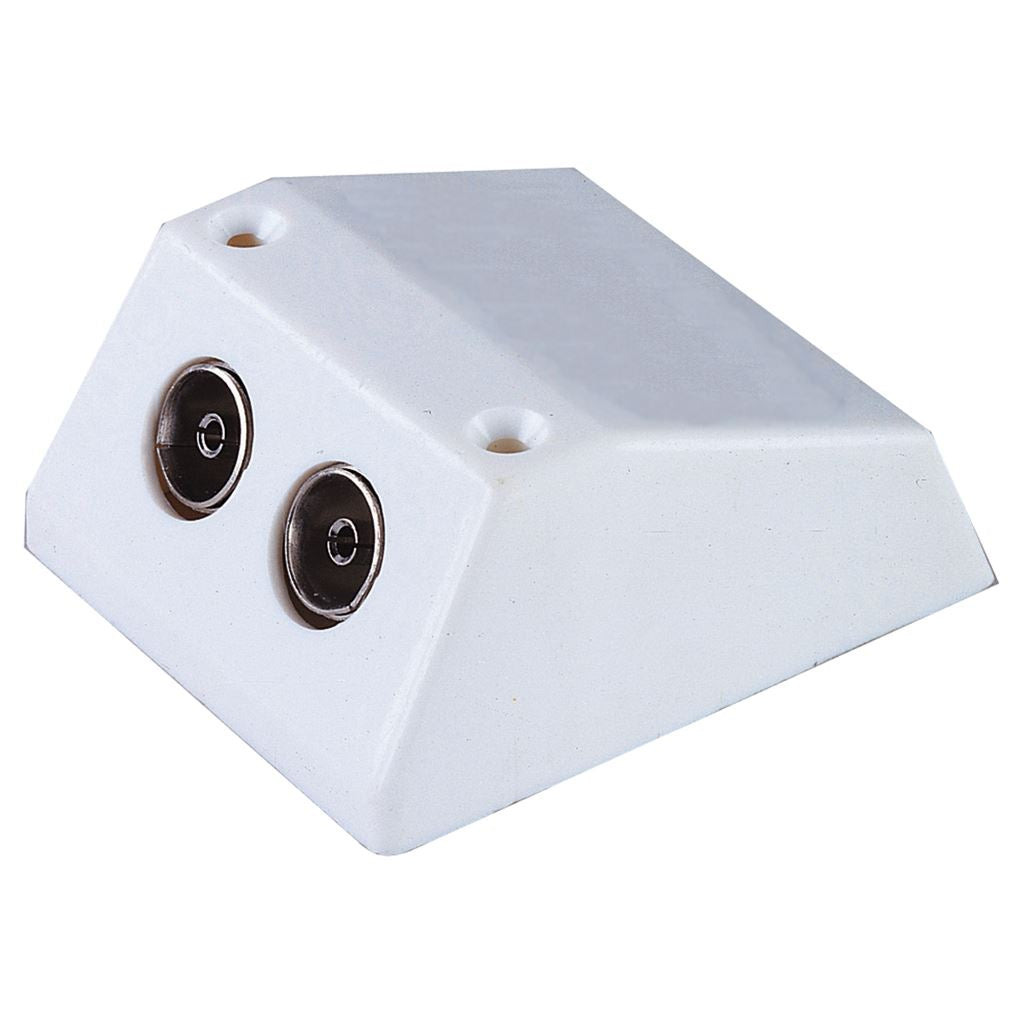 Surface Twin Coaxial TV Twin Outlet