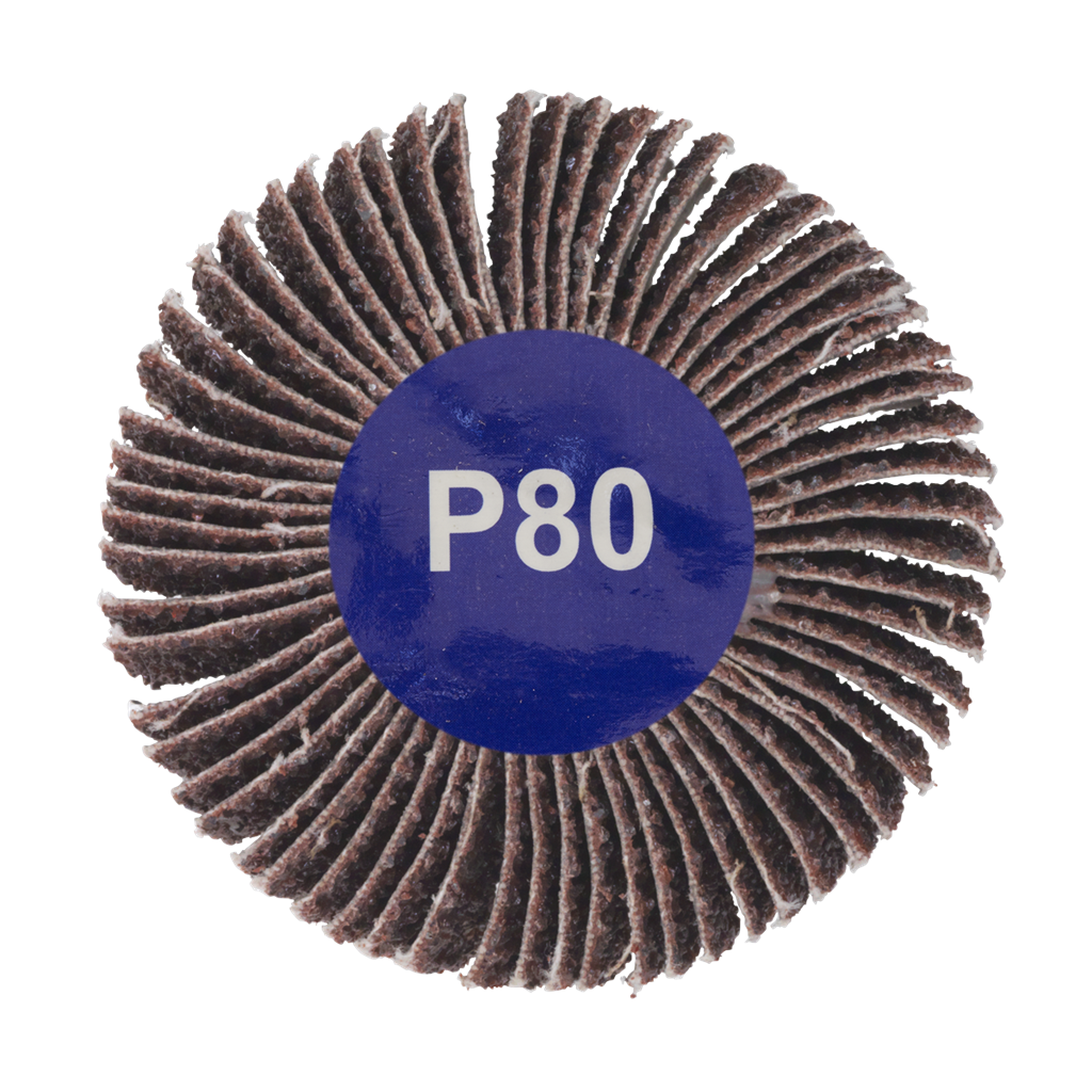 Flap Wheel &#216;40 x 30mm 80Grit 6mm Shaft