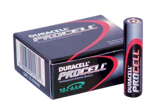 Duracell Procell Alkaline Batteries. Box of 10