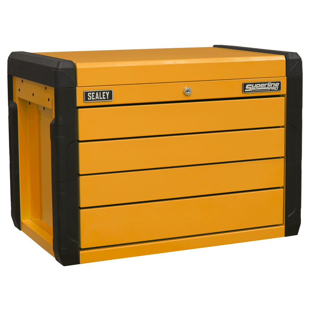 4-Drawer Push-to-Open Topchest with Ball-Bearing Slides - Orange