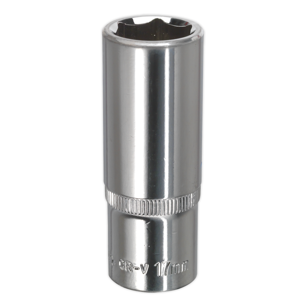 WallDrive&#174; Socket 17mm Deep 3/8"Sq Drive Fully Polished