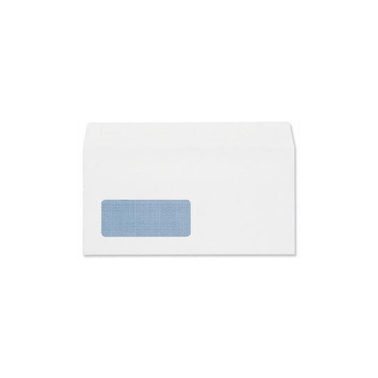 White DL Self Seal Window Envelopes - 80gsm - Box of 1000