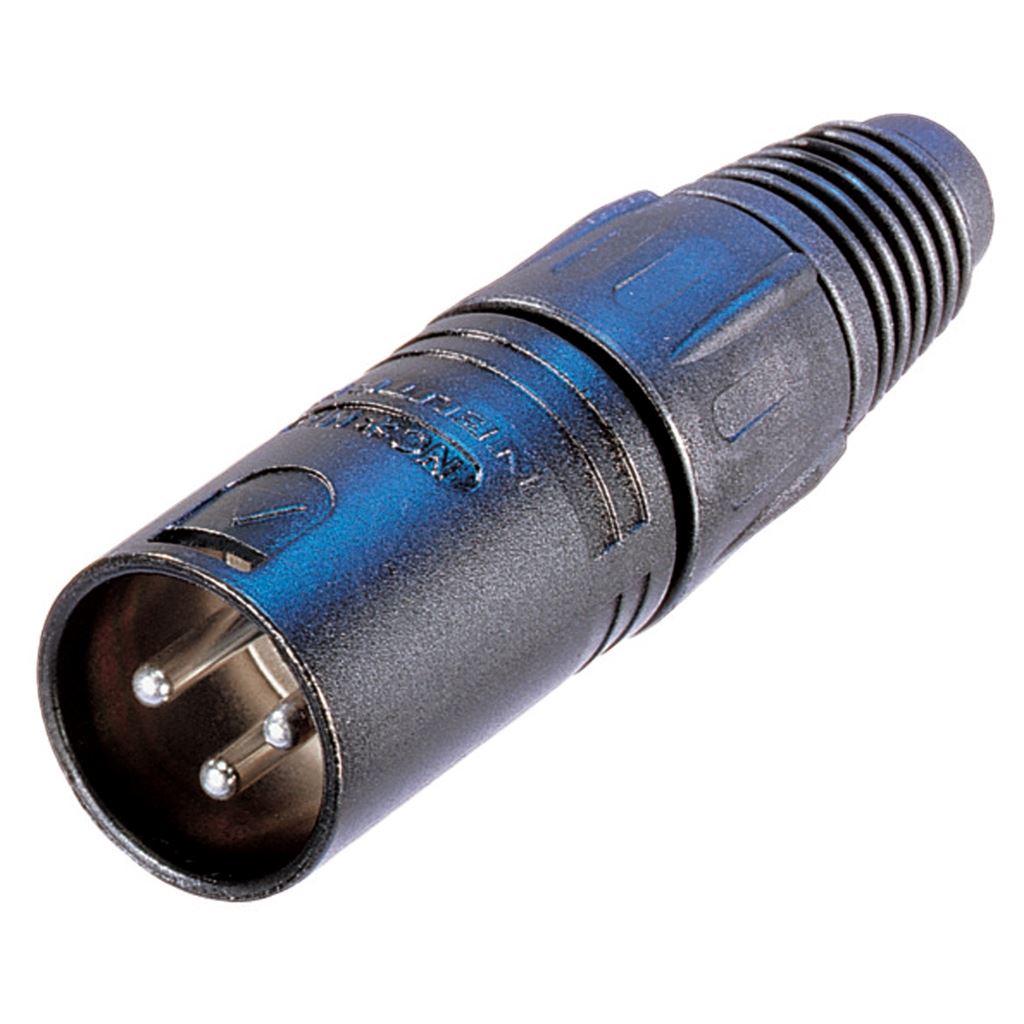 Neutrik NC3MX-B Male 3 Pin XLR Line Plug With Gold Plated Terminals