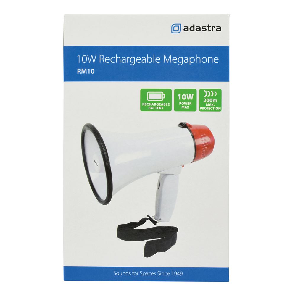 RM10 USB Rechargeable Megaphone 10W with Siren