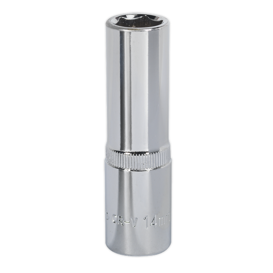 WallDrive&#174; Socket 14mm Deep 1/2"Sq Drive Fully Polished