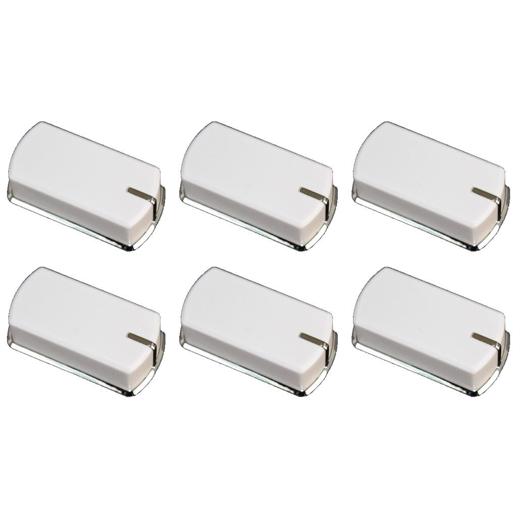 Belling Compatible White Silver Oven Cooker Hob Grill Control Knob Pack of 6