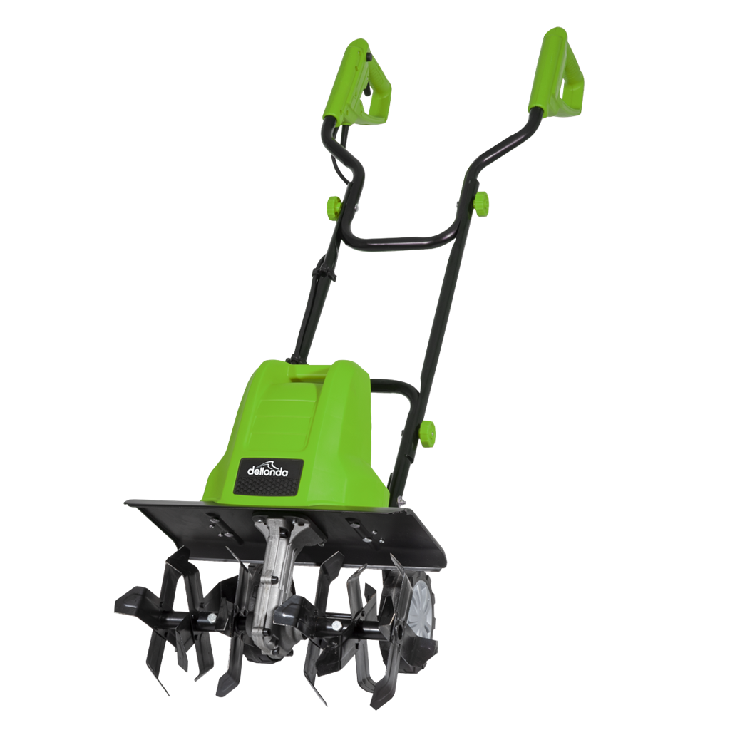 Dellonda Electric Tiller/Cultivator, 1500W Rotavator for Digging Garden Soil, Electric Weeder 40cm Working Width, 6 Blades, 10m Power Cable, Foldable Frame