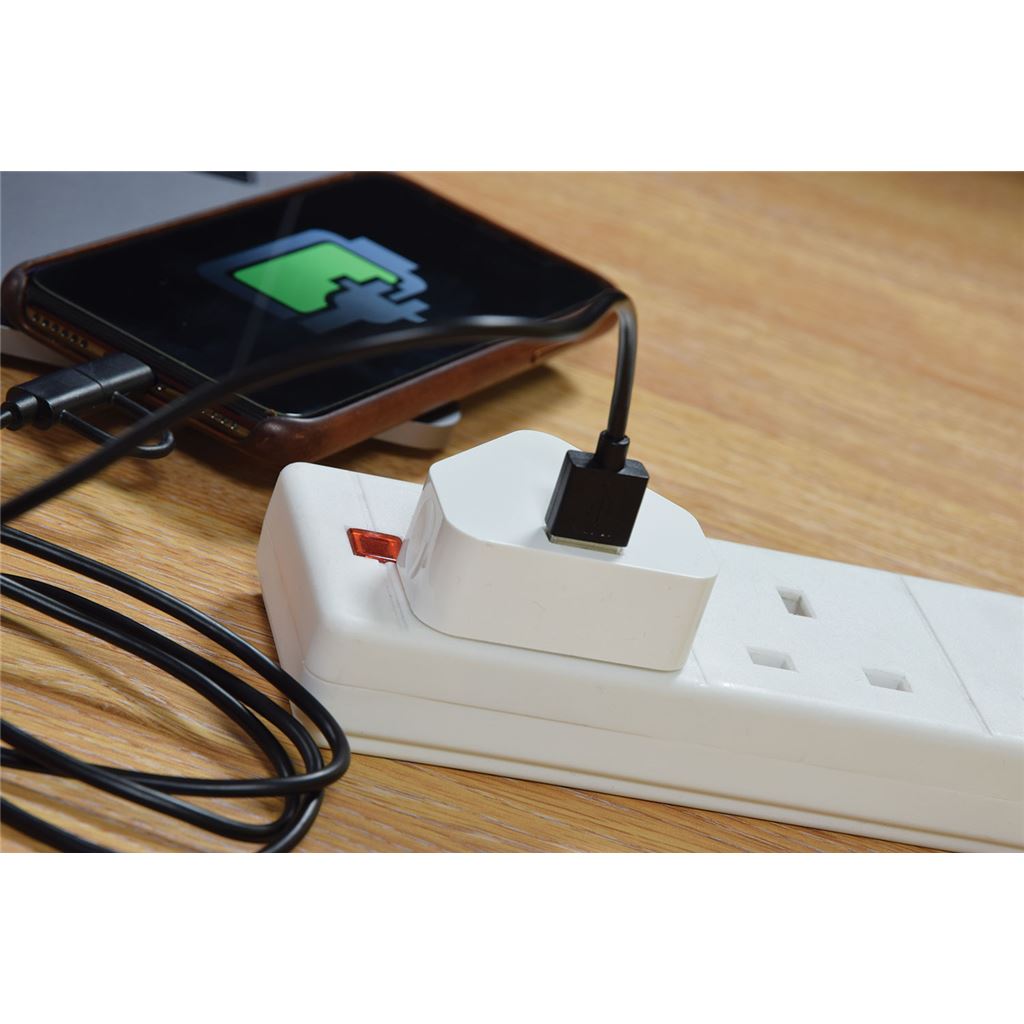 Compact USB Mains Charger 1.0A