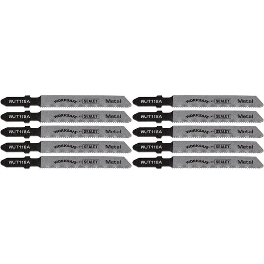 Jigsaw Blade for Metal 55mm 21tpi Pack of 10