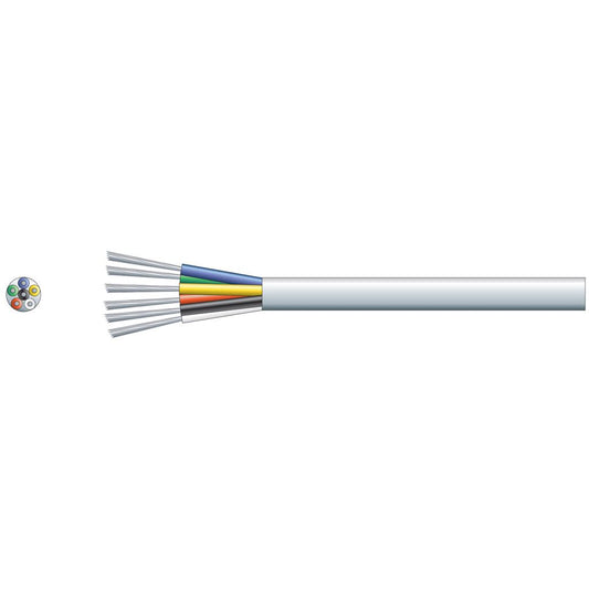 Economy Alarm/Signal Cable - 6 Core TCCA Conductor White 100m