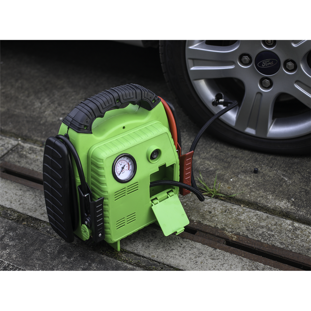 RoadStart&#174; Emergency Jump Starter with Air Compressor 12V 900 Peak Amps