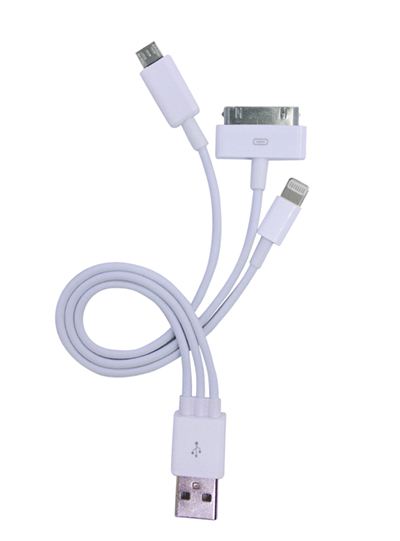 USB 2.0 Multi Transfer and Charging Cable including iPod/iPhone 5 Lightning Connector