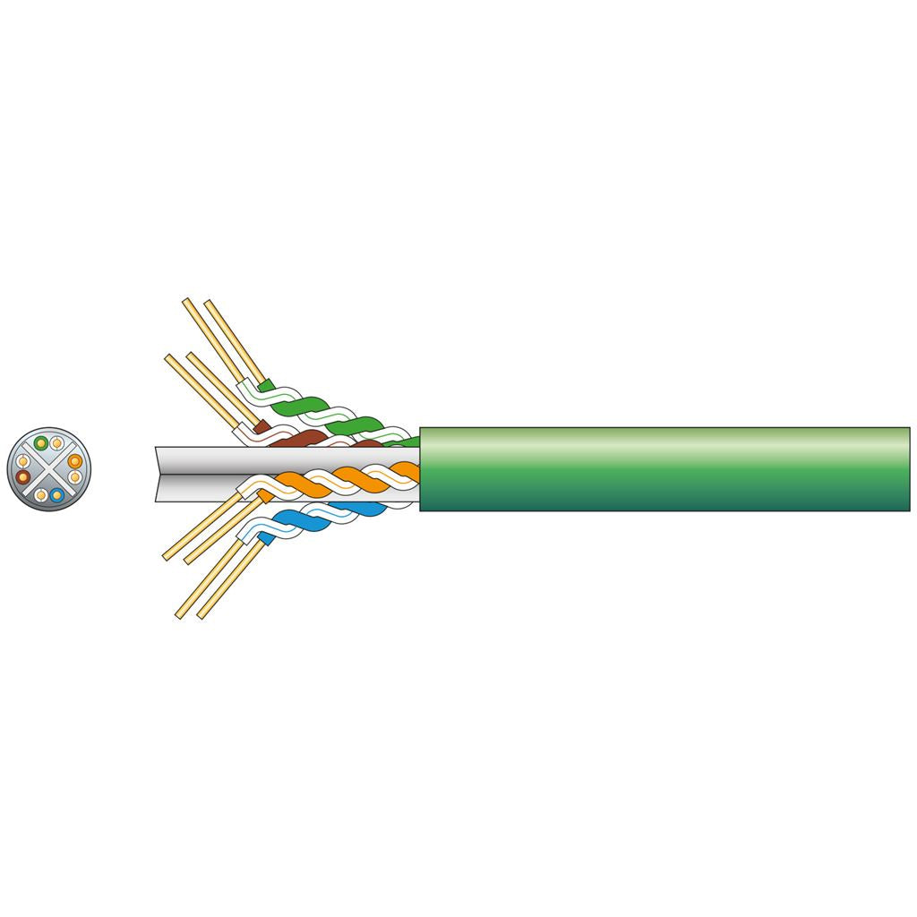 Cat6 U/UTP Network Cable - 305m Green