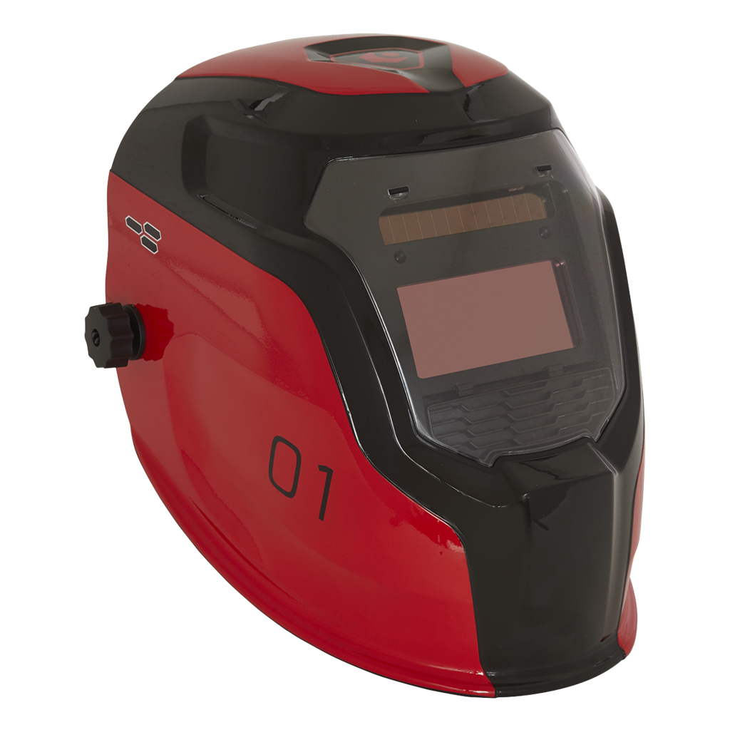 Welding Helmet Auto Darkening - Shade 9-13 - Red