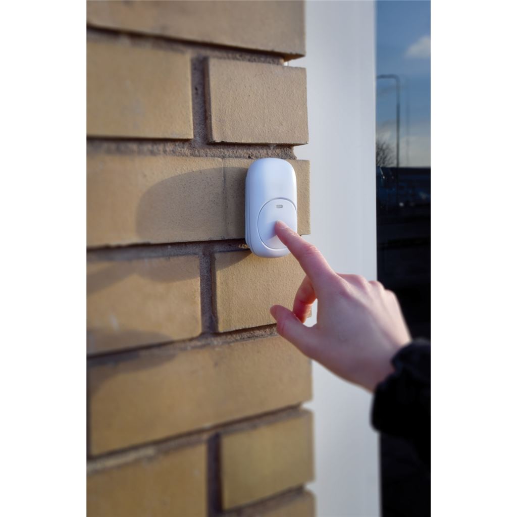 Wireless Plug-in Doorbell with LED Alert - White