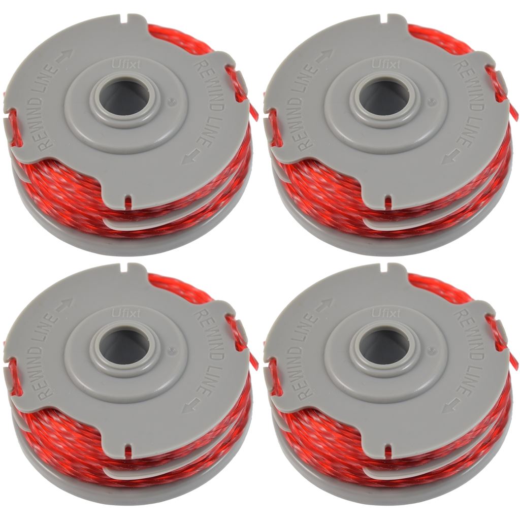 4 x Trimmer Strimmer Spool & Line Double Autofeed Compatible With Flymo FLY021