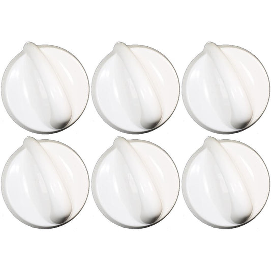 Belling 300 Series Compatible White Oven Cooker Hob Control Knob Pack of 6