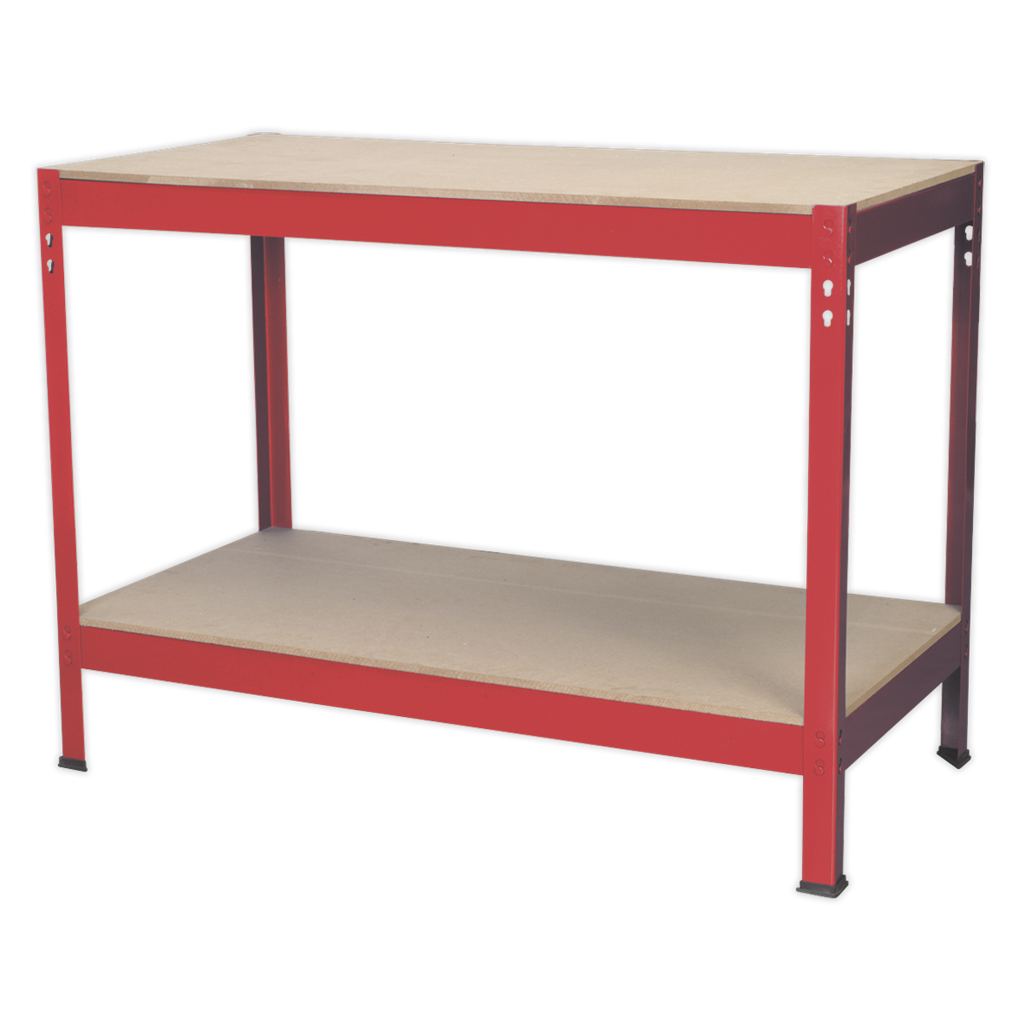 Workbench 1.2m Steel Wooden Top