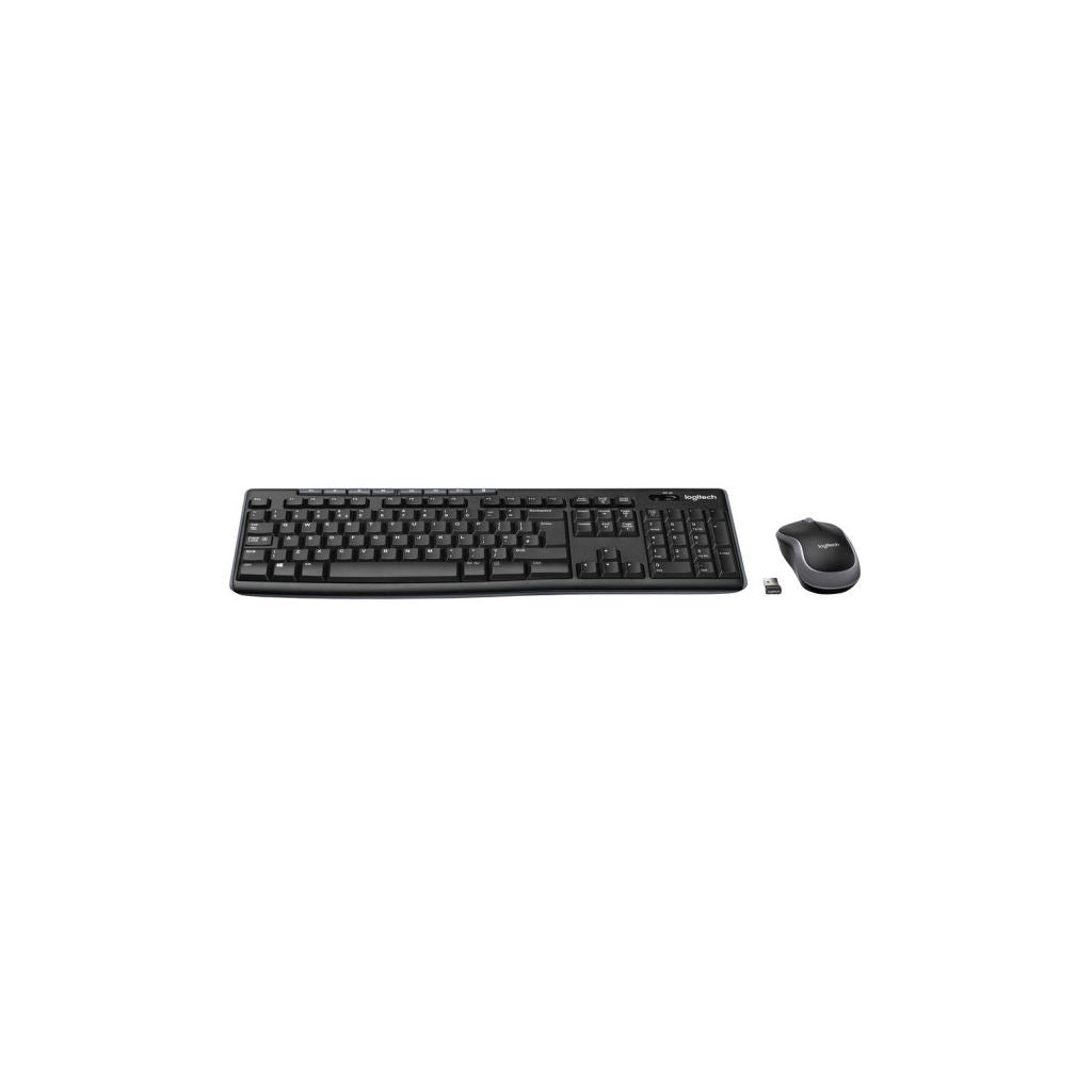 Wireless Keyboard & Mouse Desk Set - Black